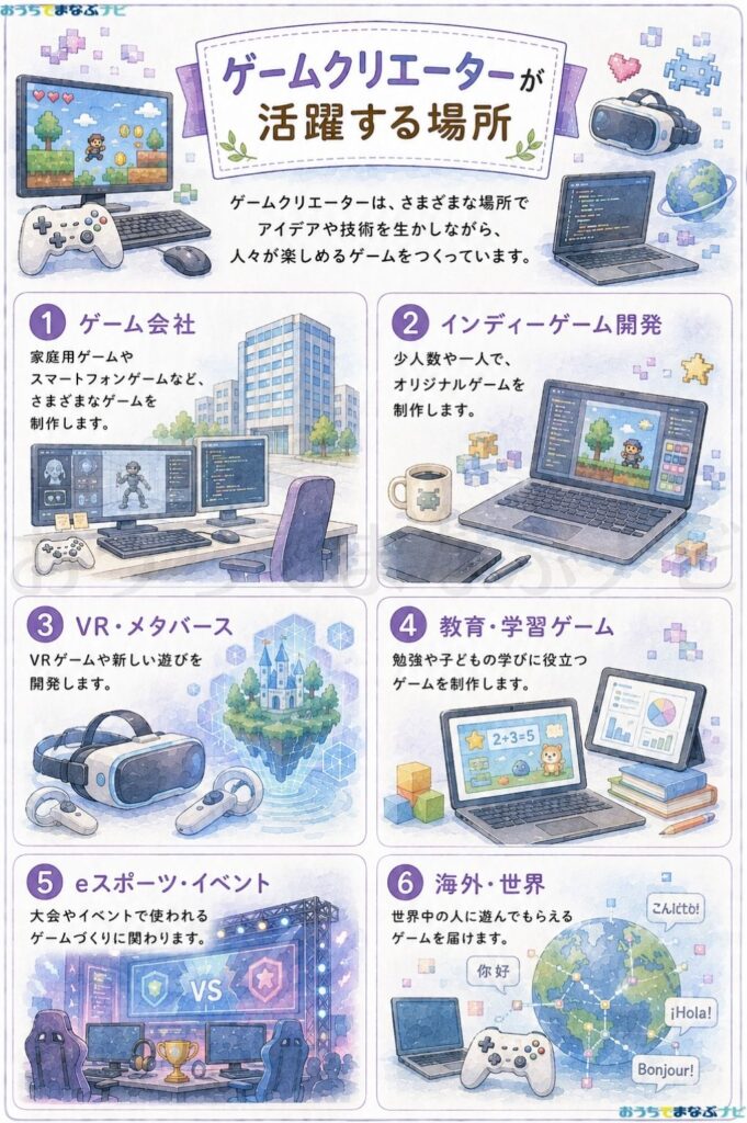 ゲームクリエーターが活躍する場所
